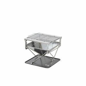 Snow Peak Takibi Fire & Grill - Stainless Steel Portable & Collapsible Fireplace - 30 lbs, 5 Piece Set