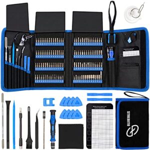 strebito electronics precision screwdriver sets 142-piece with 120 bits magnetic repair tool kit for iphone, macbook, computer, laptop, pc, tablet, ps4, xbox, nintendo, game console