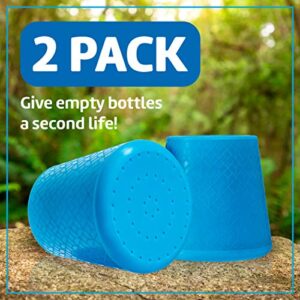 IMPRESA [2 Pack] Bottle Attachment for Outdoor Water Sprayer Accessory for Dogs, Hiking, Beach, and Camping, Removes Sand, Dirt, and Mud – Fits Most Plastic Water or Soda Bottles from 16oz to 2 liters