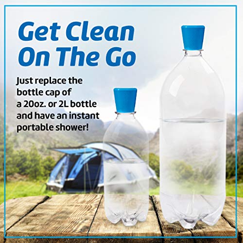 IMPRESA [2 Pack] Bottle Attachment for Outdoor Water Sprayer Accessory for Dogs, Hiking, Beach, and Camping, Removes Sand, Dirt, and Mud – Fits Most Plastic Water or Soda Bottles from 16oz to 2 liters