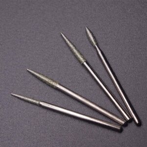 Wolfride 30Pcs Diamond Burr Set Diamond Drill Bit for Gemstone, Sea Shell, Glass, Ceramic, Metal