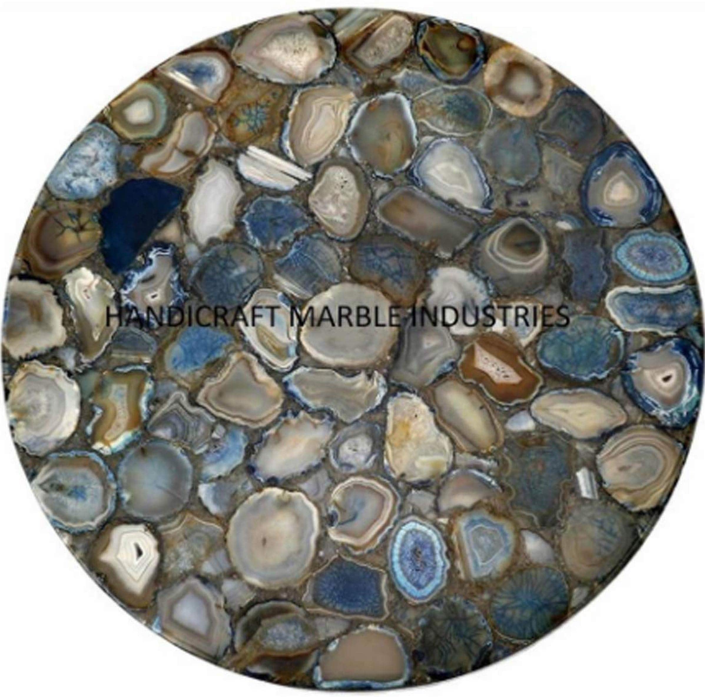 Round Agate Dinning Table Top 42" Inch, Round Coffee Table, Agate Table Top, Agate Coffee Table, Agate Side Table, Grey Agate Geode Table, Turkish Agate, Piece Of Conversation, Family Heir Loom