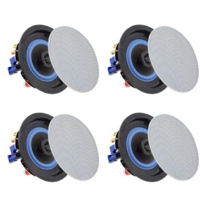 herdio 4 inch 320 watts 2-way bluetooth ceiling speakers package perfect for home theater system, living room,office,flush mount（4 speakers）