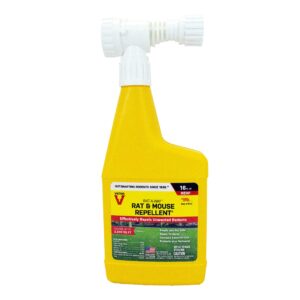 victor m809he rat & mouse repellent hose-end spray, yellow