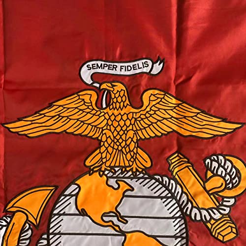 Jayus Embroidered US Marine Corps (USMC) Military Flags 3x5 Outdoor- 340D Heavy Duty Nylon Double Sided USMC Flag Banner with 2 Grommets