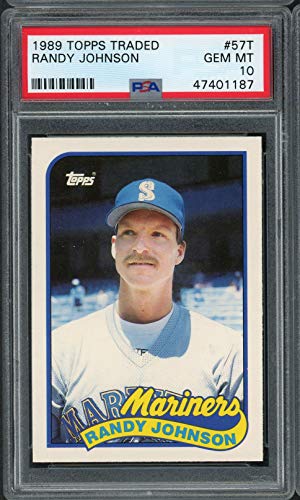 Randy Johnson 1989 Topps Traded Baseball Rookie Card RC #57T Graded PSA 10 GEM MINT