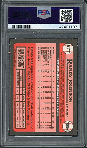 Randy Johnson 1989 Topps Traded Baseball Rookie Card RC #57T Graded PSA 10 GEM MINT