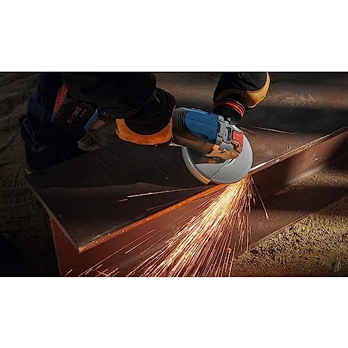 BOSCH GWX18V-13CN PROFACTOR™ 18V X-LOCK Connected-Ready 5 – 6 In. Angle Grinder with Slide Switch (Bare Tool), Black,grey,blue