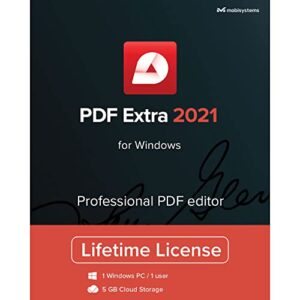 PDF Extra 2021 - Professional PDF Editor – Edit, Protect, Annotate, Fill and Sign PDFs - 1 Windows PC/1 User/Lifetime license