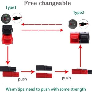 Solar Connectors DC Y Splitter Cable, Flashfish 1 Male Anderson to Dual Female 5.5mm x 2.1mm DC Power Extension Wire (Total 200W Max)