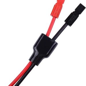 Solar Connectors DC Y Splitter Cable, Flashfish 1 Male Anderson to Dual Female 5.5mm x 2.1mm DC Power Extension Wire (Total 200W Max)