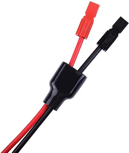 Solar Connectors DC Y Splitter Cable, Flashfish 1 Male Anderson to Dual Female 5.5mm x 2.1mm DC Power Extension Wire (Total 200W Max)