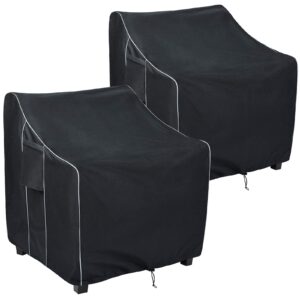 forspark outdoor furniture chair covers waterproof, lounge deep seat cover fits up to 36 x 37 x 36 inches (w x d x h) 2 pack