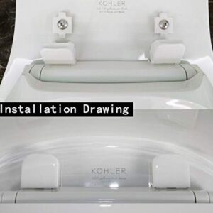 Toilet Seat Hinge Kit for Elongated Toilet Seat Suitable for Kohler 1150464-0