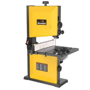 woodskil 9-inch 2500fpm band saw with steel base, cast table, removable key - benchtop