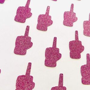 50 x Pink Middle finger Confetti | Divorce Party cake decorations | Breakup party decorations