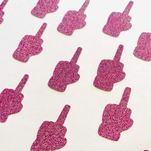 50 x Pink Middle finger Confetti | Divorce Party cake decorations | Breakup party decorations