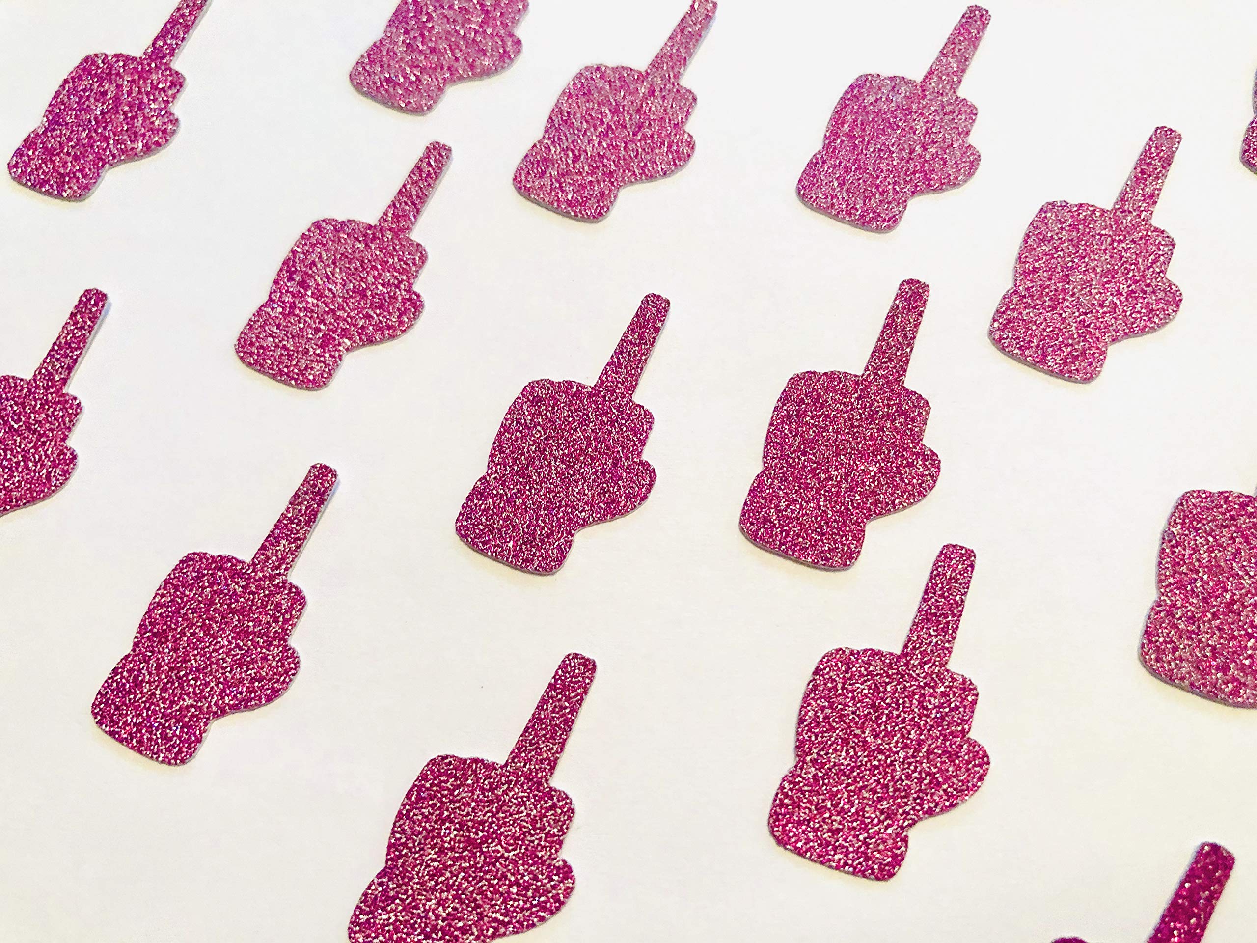 50 x Pink Middle finger Confetti | Divorce Party cake decorations | Breakup party decorations