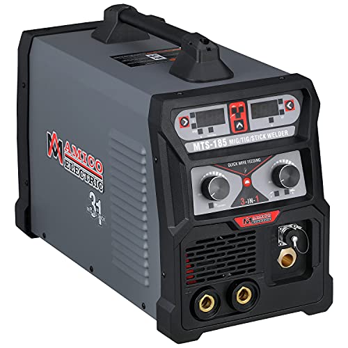 AmicoPower MTS-185,Multi-function 185-Amp MIG/MAG/Flux-cored/Lift-TIG/Stick Arc DC Inverter Welder,Can weld all metals,Spool gun weld aluminum.