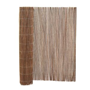 landgarden natural willow privacy fence screen, wood fence rolls cover for outdoor balcony patio garden border, eco-friendly willow branches panel, 5 feet high x 9.8 feet long