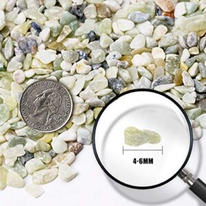 OUPENG Succulent and Cactus Bonsai DIY Rocks, Jade Bean Pebbles, Natural Decorative Polished Stones Vase Fillers Gravel for Plants，Terrarium, Fairy Gardening, Indoor Outdoor Decor Ornamental Stones.