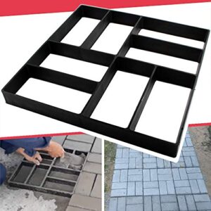 Anothera 15.7"x15.7"x1.57" Concrete Molds Reusable Walk Maker Pathmate Stone Molding Stepping Stone Path Maker Paver Yard Patio Lawn Garden DIY Walkway Pavement Brick Moulds (8-Grid)