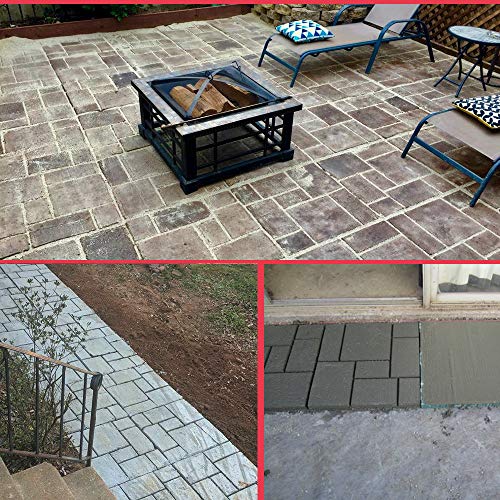 Anothera 20"x20"x1.8" Plus Size Walk Maker Reusable Concrete Path Maker Molds Stepping Stone Paver Lawn Patio Yard Garden DIY Walkway Pavement Paving Moulds (8-Grid)