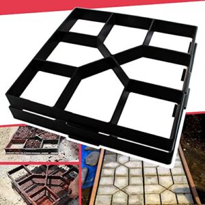 anothera 2pack 15.7"x15.7"x1.57" walk maker reusable concrete path maker molds pathmate stone molding stepping stone paver lawn patio yard garden diy walkway pavement paving moulds (square)