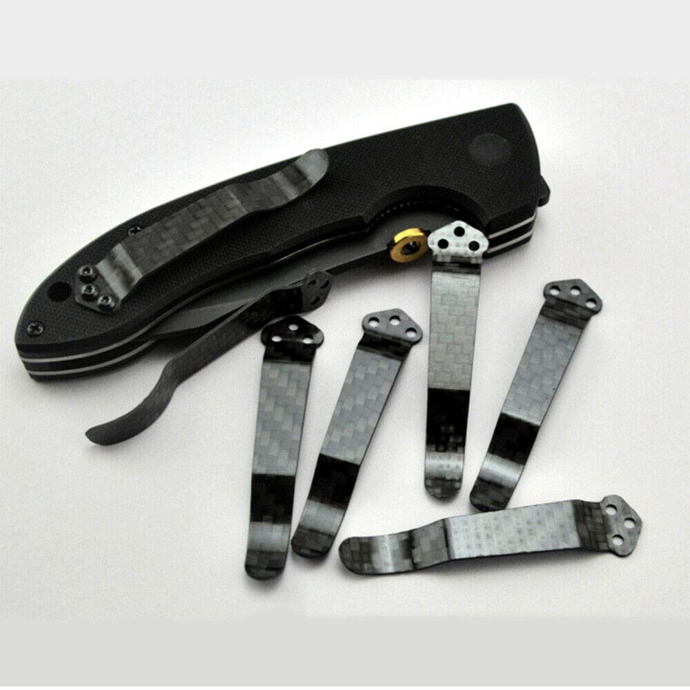 1PC Carbon Fiber Pocket Clip For SPYDERCO C81 C149 C11 C10 C41 C223 C101 C95 C90, DON'T fit C36 C122