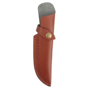 morezing hunting fix blade knife sheath leather cover for 4.5 inch to 5 inch blade knives - brown