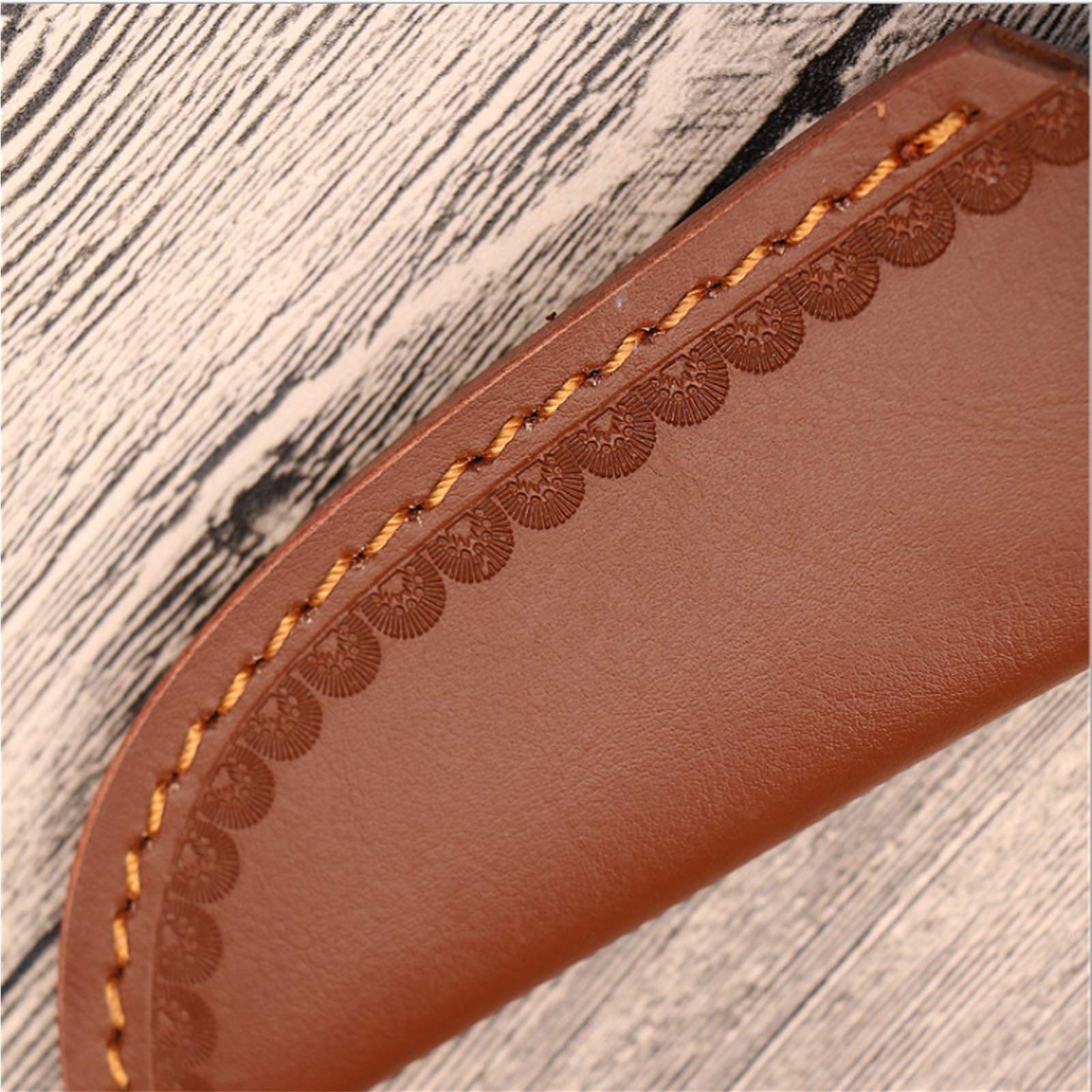 Morezing Hunting Fix Blade Knife Sheath Leather Cover for 4.5 inch to 5 inch Blade Knives - Brown