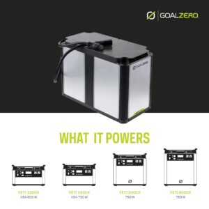 Goal Zero Yeti Tank Expansion Battery, 1.2 kWh Lead-Acid Expansion Battery Compatible Portable Power Station Generators for Home Use