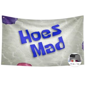 probsin hoes mad flag,3x5 feet banner,funny poster uv resistance fading & durable man cave wall flag with brass grommets for college dorm room decor,outdoor,parties,gift,tailgates