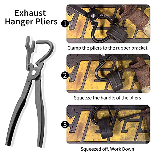 Exhaust Pliers Hanger Bracket Removal Pliers Separates Rubber hanger Pliers Supports