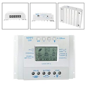 Shexton Controller, 80A LCD Display PWM Photovoltaic Solar MPPT Charge Controller Regulador 12V/24V