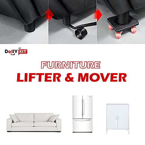 BC Creation DIY Dolly KIT | Furniture Dolly Four Furniture Movers with a Furniture Lifter and Furniture Jack | Heavy Furniture Roller Move Tools with Wheels