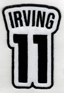 kyrie irving no. 11 patch - brooklyn basketball jersey number embroidered diy sew or iron-on patch