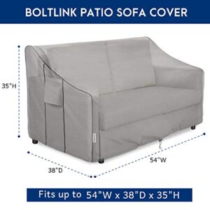 BOLTLINK Outdoor Patio Furniture Covers Waterproof ,Durable Loveseat Sofa Cover Fits up to 54W x 38D x 35H inches