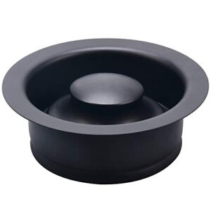 kitchen sink flange stopper black - universal garbage disposal flange for fit 3-1/2 inch standard sink drain hole, sink flange replacement accessories