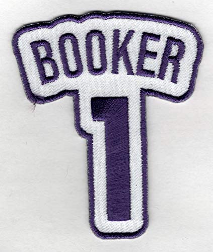 DEVIN BOOKER No. 1 Patch - Phoenix Basketball Jersey Number Embroidered DIY Sew or Iron-On Patch