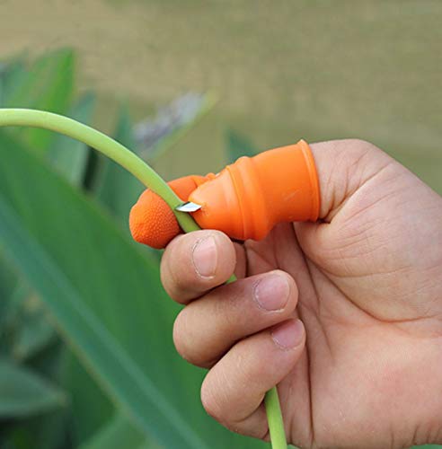 JF-XUAN Shear Tool Thumb Cutter Separator Finger Tool Picking Equipment Easy To Cut In Labor-saving For Garden Harvesting Plants Gardening BV789 (Color : S long)