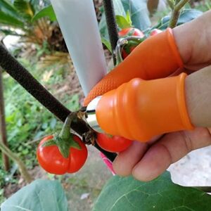 JF-XUAN Shear Tool Thumb Cutter Separator Finger Tool Picking Equipment Easy To Cut In Labor-saving For Garden Harvesting Plants Gardening BV789 (Color : S long)