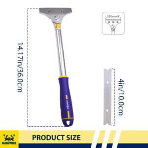 MANUFORE Long Handle Paint Scraper and Short Handle Paint Scraper Bundle