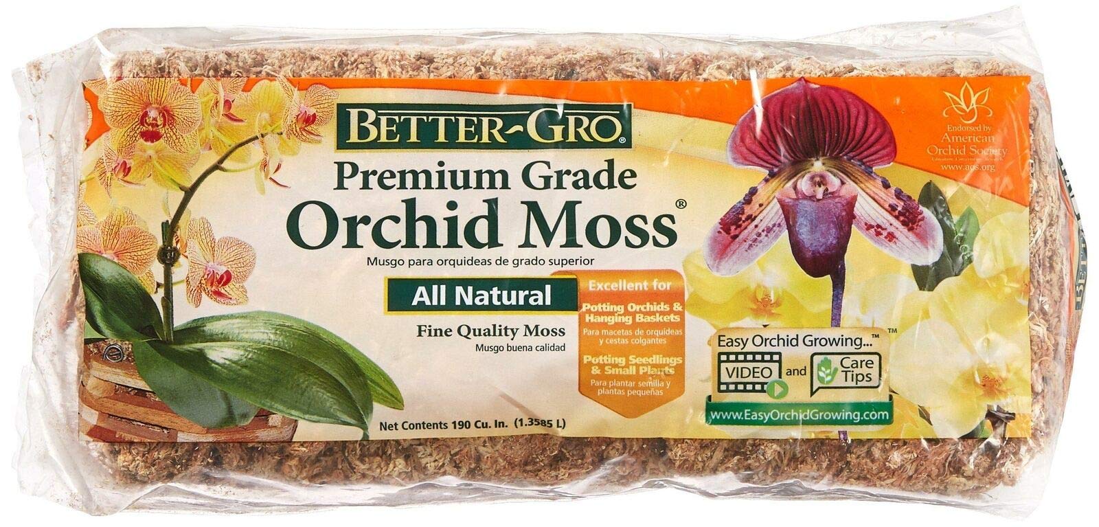 Sun Bulb 50450 Better GRO Orchid Moss,190 cu.in - New Version