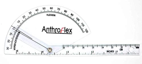 AnthroFlex 8 Piece Goniometer Set with 6 Goniometers, Tape Measure, Transport Bag