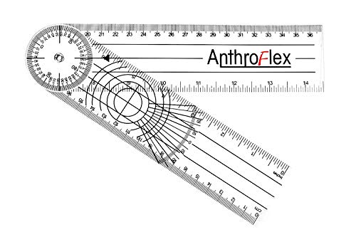 AnthroFlex 8 Piece Goniometer Set with 6 Goniometers, Tape Measure, Transport Bag