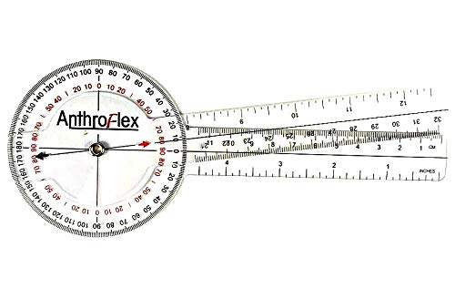 AnthroFlex 8 Piece Goniometer Set with 6 Goniometers, Tape Measure, Transport Bag