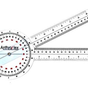 AnthroFlex 8 Piece Goniometer Set with 6 Goniometers, Tape Measure, Transport Bag