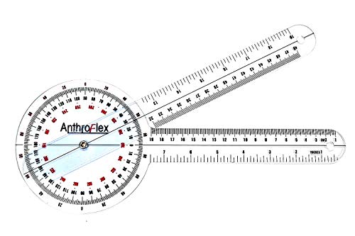 AnthroFlex 8 Piece Goniometer Set with 6 Goniometers, Tape Measure, Transport Bag