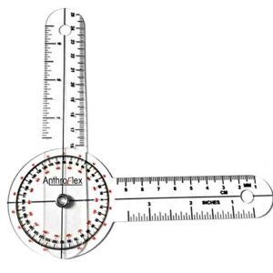 AnthroFlex 8 Piece Goniometer Set with 6 Goniometers, Tape Measure, Transport Bag